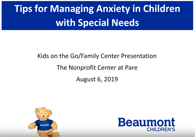 Tips For Managing Anxiety for Children with Special Needs